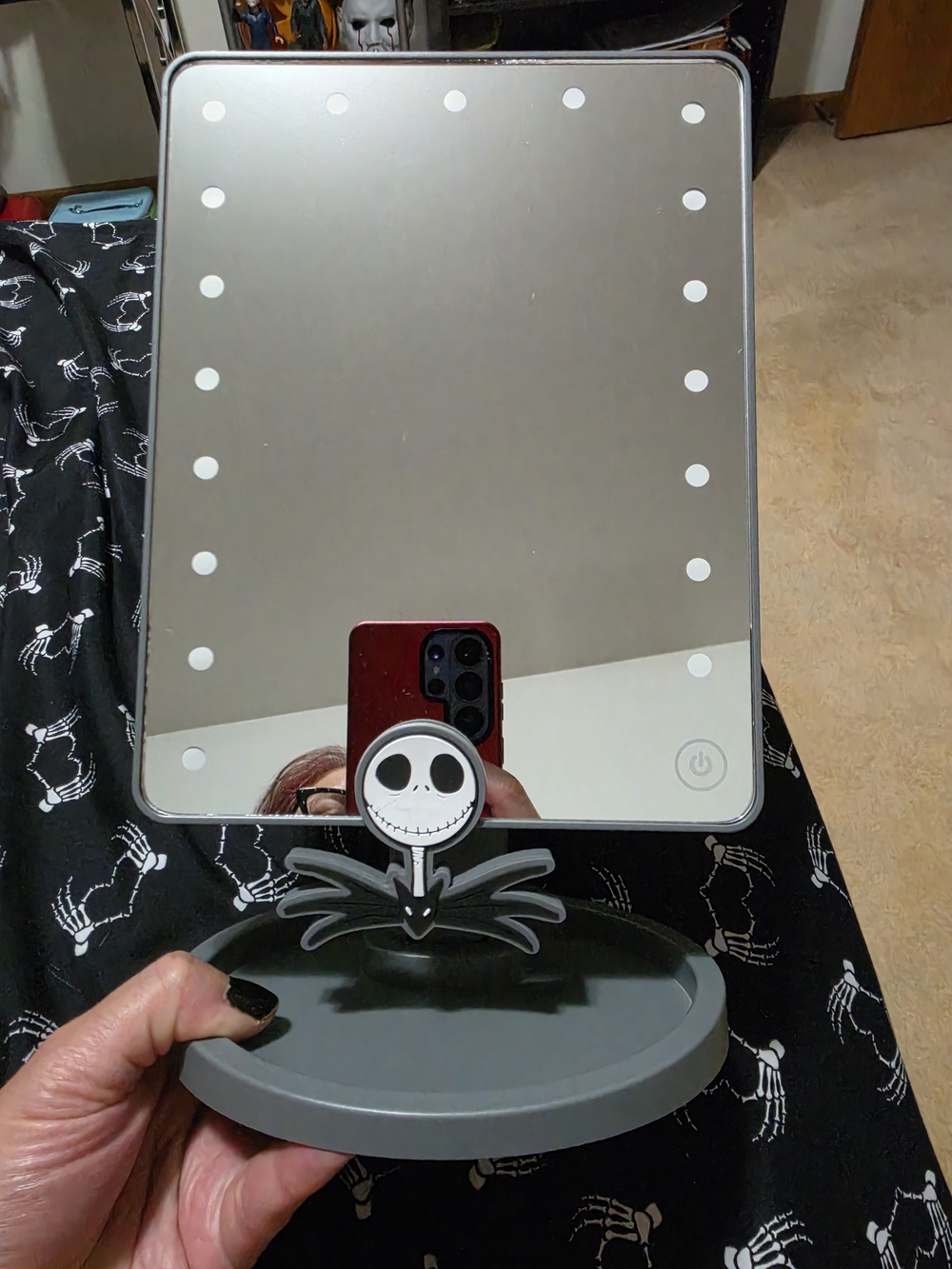 Halloween Jack Skellington Lighted Vanity Mirror - Gray